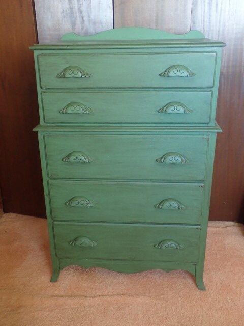 Ontario Auction | Tall Green Dresser | Estate of Kathleen Taylor Auction